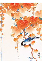 Carnet hazan mesange dans l'estampe japonaise 12 x 17 cm (papeterie