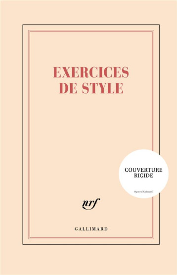 GRAND CARNET EXERCICES DE STYLE (PAPETERIE) - COLLECTIF - NC GRAND CARNET EXERCICES DE STYLE (PAPETERIE) - COLLECTIF - NC