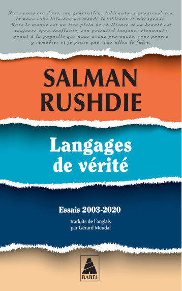 Langages de vérité - Salman Rushdie - ACTES SUD Langages de vérité - Salman Rushdie - ACTES SUD